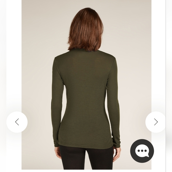 Icebreaker Women's Merino Wool 175 Green Leggings & Long sleeve Top XL NWT - Picture 5 of 15